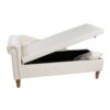 Chaise Lounge Indoor, Velvet Lounge Chair For Bedroom With Storage & Pillow, Modern Upholstered Rolled Arm Chase Lounge For Sleeping With Nailhead Trim For Living Room Bedroom Office - Beige - Image 19