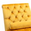 Velvet Button Tufted Upholstered Chaise Lounge Chair With Pillow For Bedroom Living Room Office - Mustard - Image 15