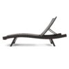 Mysticism Outdoor Chaise Lounge With Adjustable Backrest And Foldable Legs - Brown Multi - Image 8