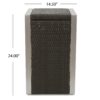 Cape - Coral Wicker C Shaped Table Modern DesignRattan And Aluminum Frame - Brown - Image 8