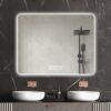 28" Bathroom Mirror With LED Lights Front And Backlit, Anti-Fog Lighted Vanity Mirrors For Wall Mounted And 5 Level Dimmable, Horizontal / Vertical - Clear - Image 2