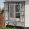 Large Walk In Outdoor Catio For Cats With Roof And 3 Access Doors - Gray - Image 2