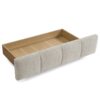 Modern Queen Size Upholstered Bed Frame With Headboard And Storage Drawer - Beige - Image 14