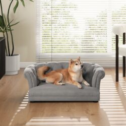 Kiki - Chesterfield Dog Sofa Bed Medium - Uptown Gray