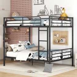 Full Over Full Metal Bunk Bed - Black