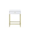Coleen - Accent Table - White / Brass - Image 7