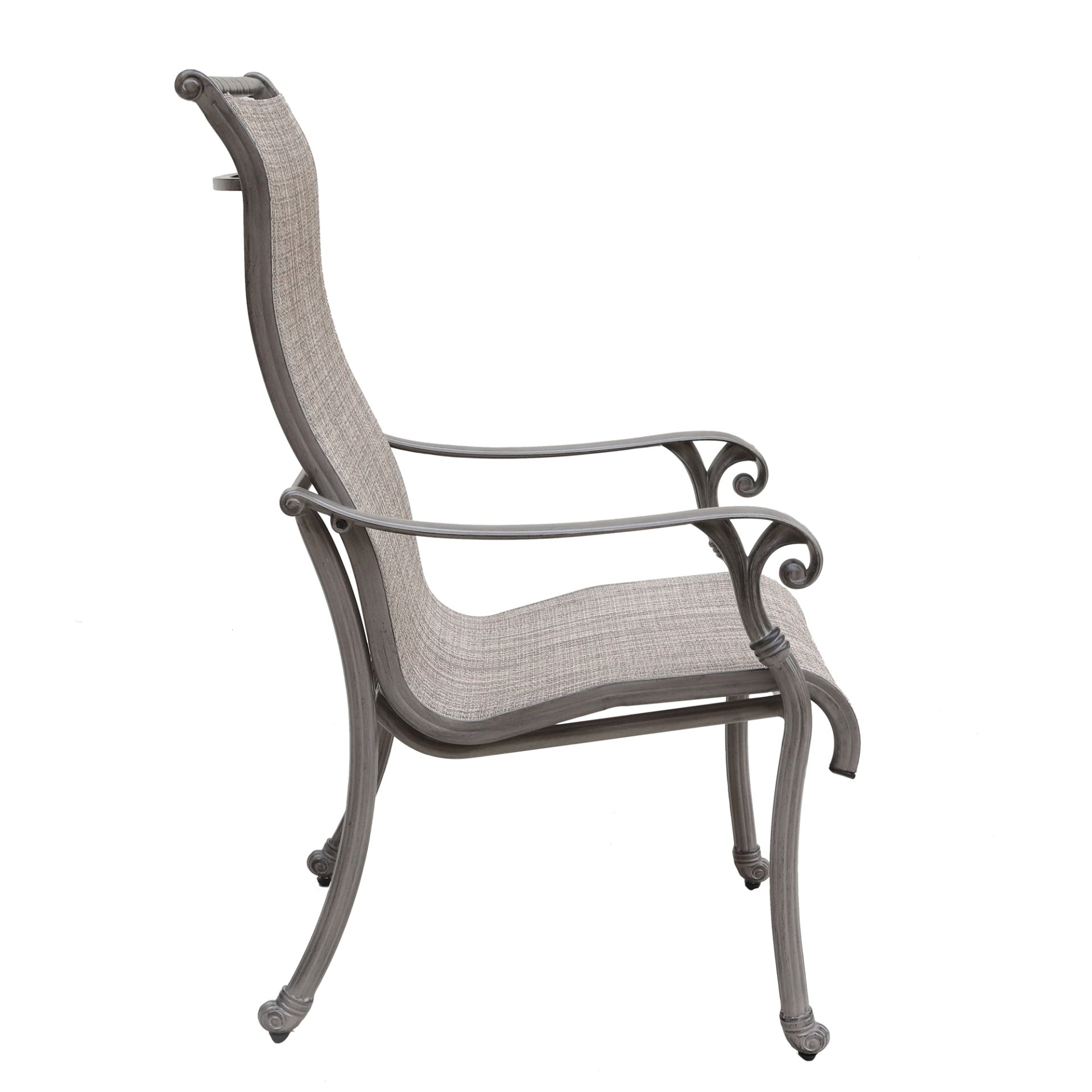 Outdoor All-Weather Sling Dining Chairs (Set of 2) - Gray - Image 6