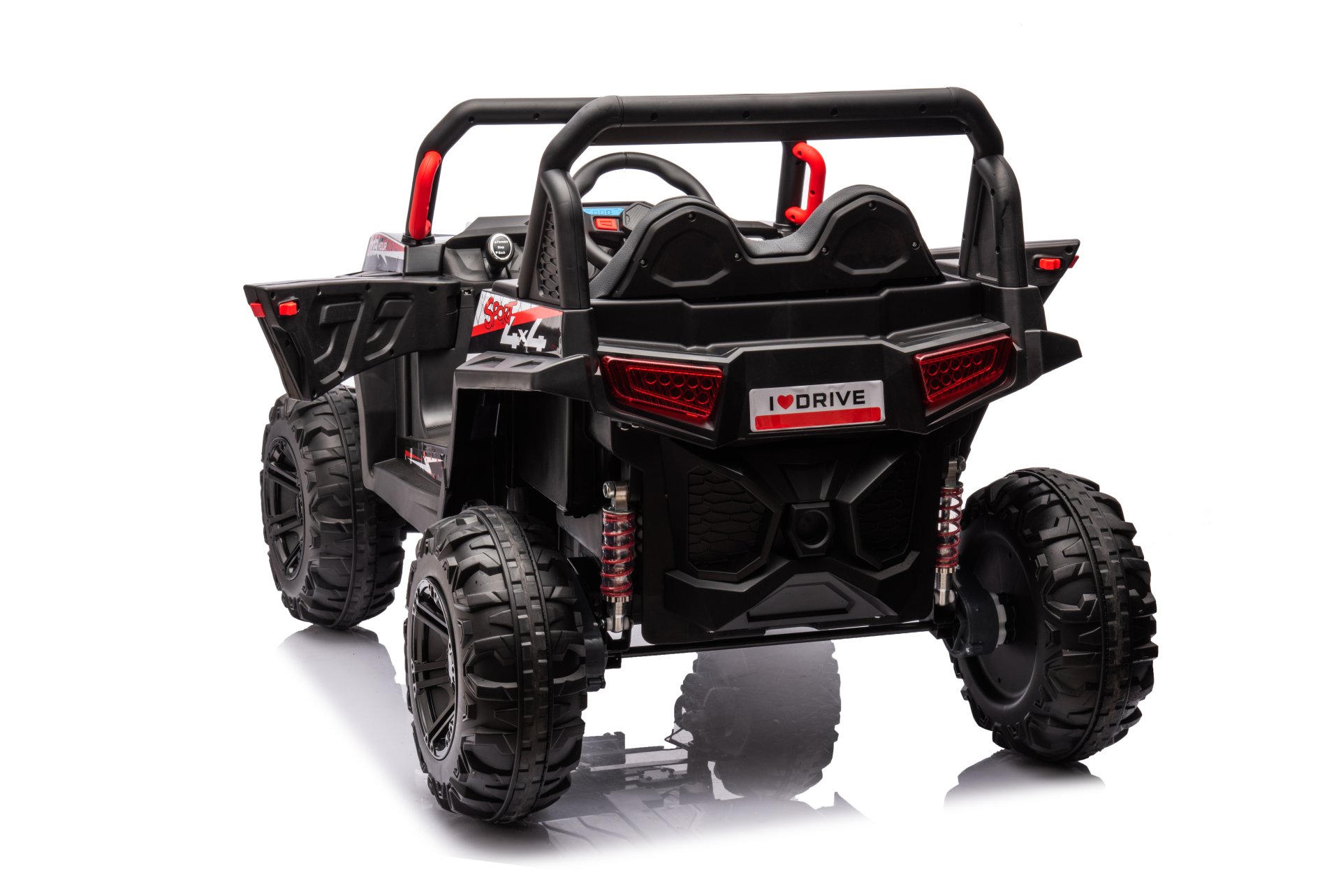 12V7A*1 30W*4 Four-Wheel Drive Leather Seat One Button Start, Forward And Backward, High And Low Speed, Music, Front Light, Power Display, Two Doors Can Open, 2.4G R / C, Seat Belt Four Wheel Absorber - Black - Image 9