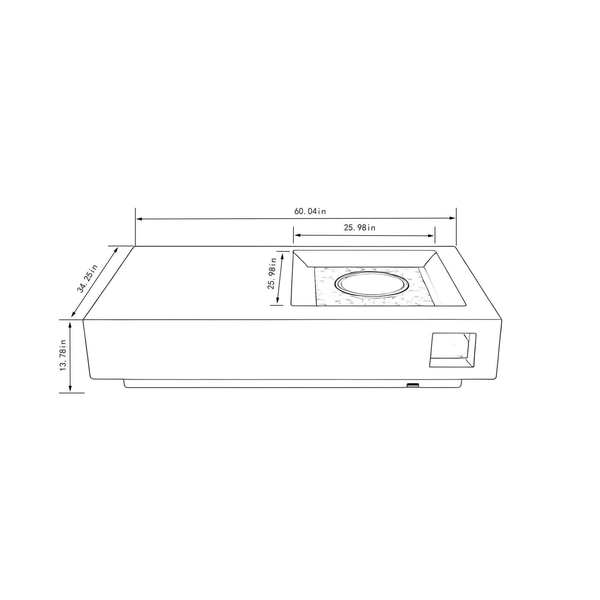 Propane Gas Fire Pit Table, 50000 Btu Rectangular Concrete Fire Pit For Outside Patio Deck Garden Backyard - Light Gray - Image 3