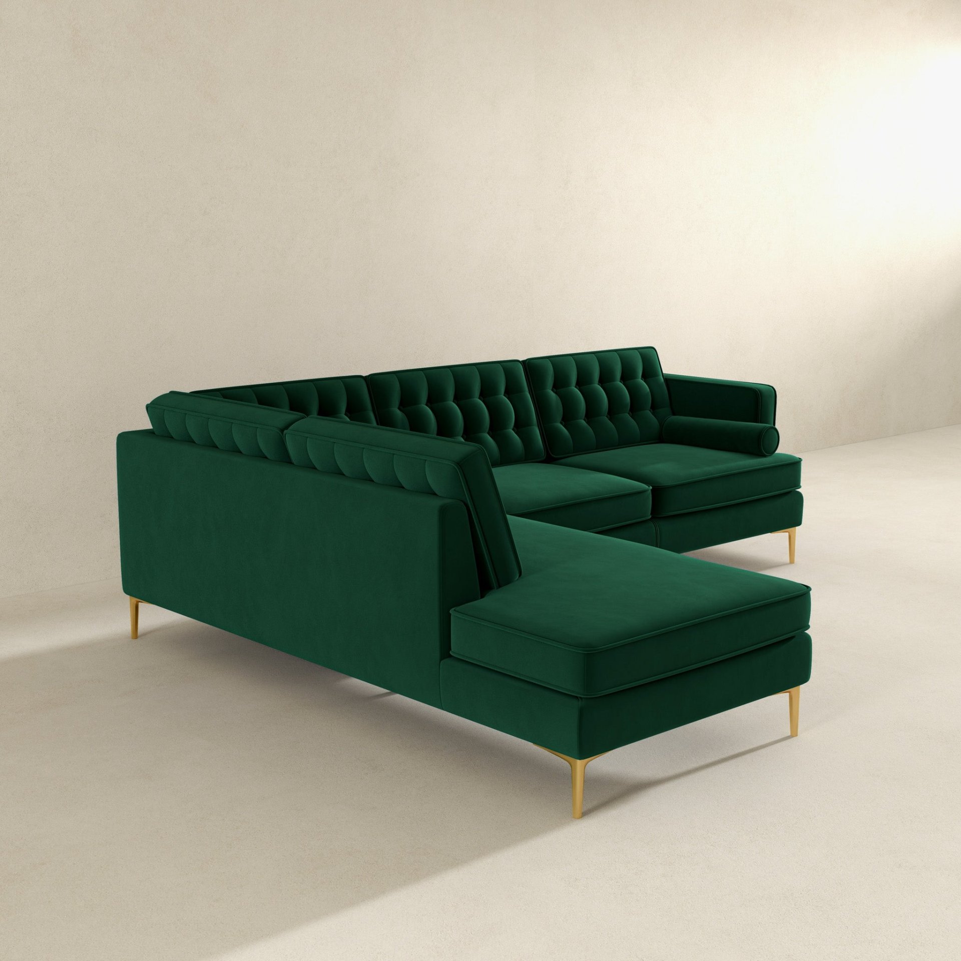 Brooke - Sectional Sofa Left Facing - Green - Image 5