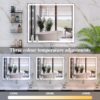 LED Bathroom Vanity Mirror Wall Mounted Adjustable White / Warm / Natural Lights Anti-Fog Touch Switch With Memory Modern Smart Large Bathroom Mirrors - Silver - Image 10