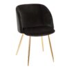 Fran - Contemporary Chair (Set of 2) - Gold / Black - Image 2