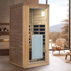 1 Person Far Infrared Standard Indoor Sauna Room - Red Cedar