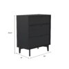 Mid Century Modern 3 Drawer Dresser - Black - Image 11
