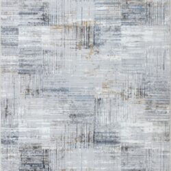Nova - 2'7" X 7' Area Rug - Multi, Light Gray