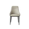 Modern Dining Chair Set Upholstered Seats Steel Metal Legs 2 Tone Contemporary Kitchen Living Room Furniture (Set of 2) - Black / Gray - Image 5
