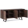 Lowry - Large 4 Door Sideboard Buffet - Distressed Charcoal Brown - Image 2