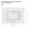 Ceramic Rectangular Bathroom Vanity Top Drop In Single Sink With Pre Drilled Faucet Hole & Built In Overflow Easy Clean Glazed Surface - White - Image 3