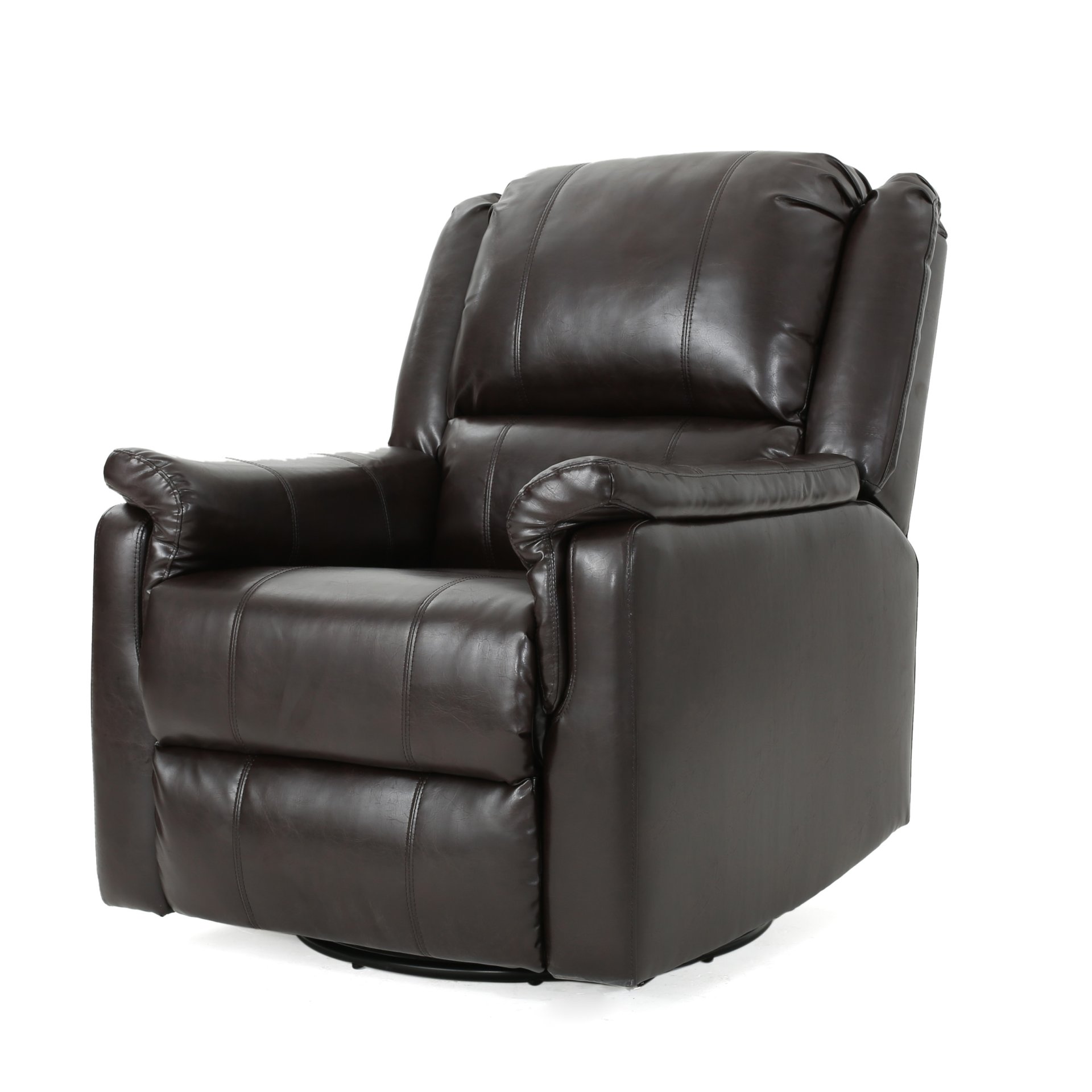 Glider Recliner With Swivel, Manual Reclining Chair - Brown - Image 7