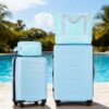 2 Piece Luggage Set With Bags Expanable Spinner Wheels ABS Lightweight Suitcase With Tsa Lock 20" / 24" - Light Blue - Image 23