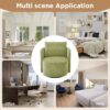 360° Swivel Chair, Accent Barrel Armchair, Upholstered With Curved Design - Green - Image 8