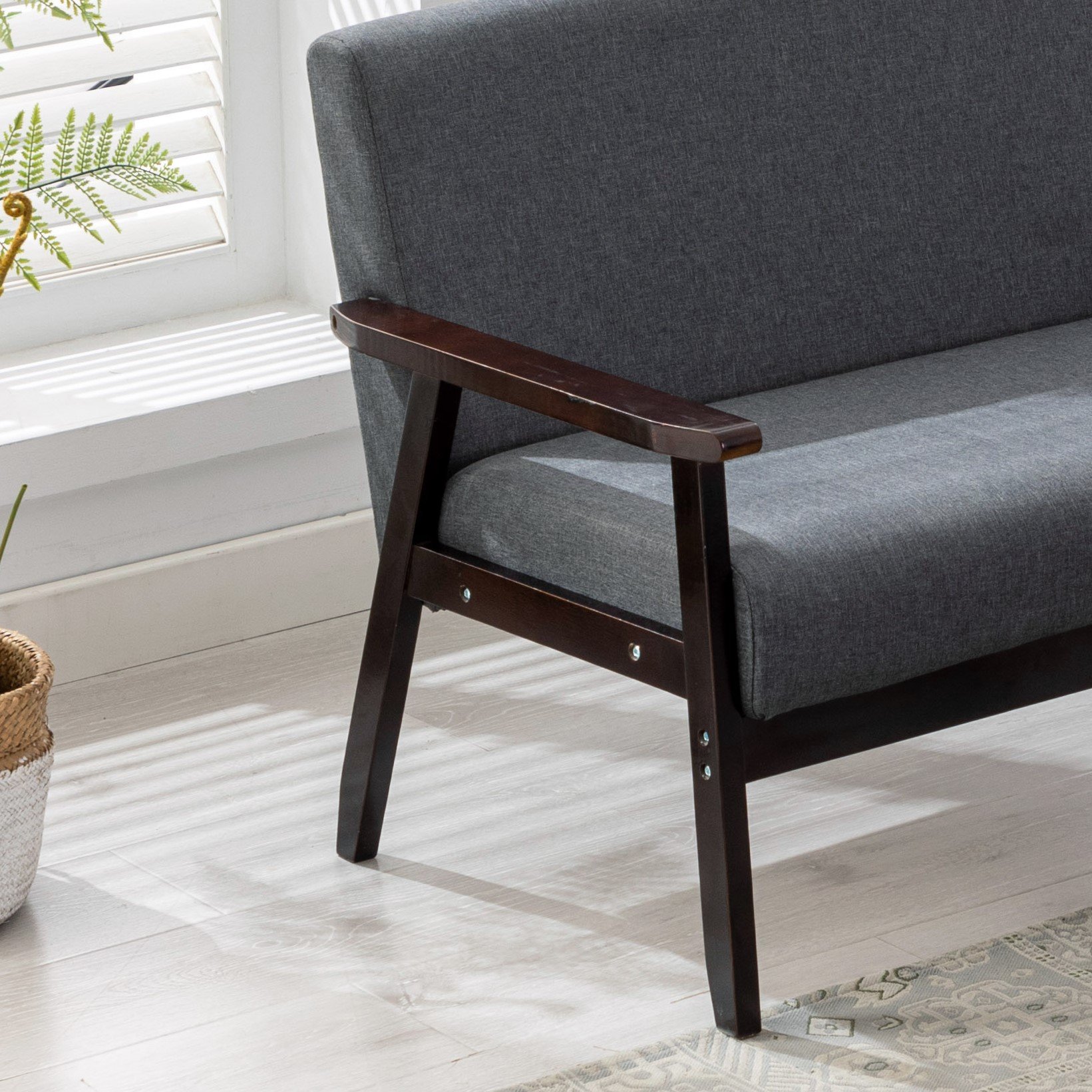 Bahamas - Loveseat - Dark Gray - Image 5