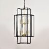 8 Light Metal Lantern Tiered Pendant Hanging Light Fixtures, Industrial Farmhouse Adjustable Height Chandeliers For Dining Room Hallway Foyer Entryway (E12 Bulbs Not Included) - Matte Black / Gold - Image 12