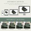 Oversized Chaise Lounge Indoor Rabbit Fur Sofa Bed With Storage Ottoman And Armrests Cup Holders With Deep Seat - Green - Image 22