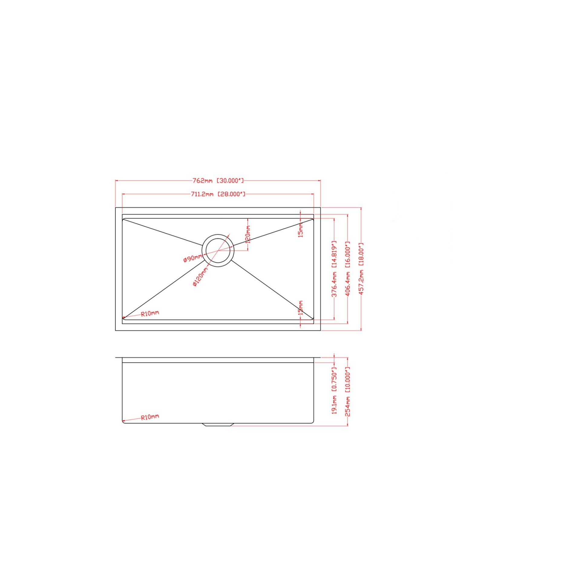 Undermount Workstation Kitchen Sink Stainless Steel Single Bowl - Black - Image 3