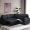 Sectional Sofa Bed - Black - Image 9