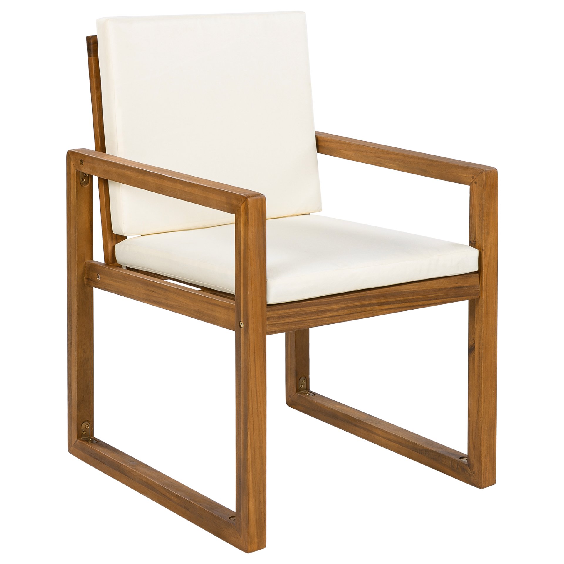 5 Piece Outdoor Patio Dining Set With 4 Armchairs And Table - Beige - Image 19