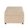 Convertible Folding Sofa Bed Ottoman With Memory Mattress And Tufted Design - Beige - Image 7