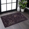 Maval - 2' X 3' Washable Area Rug - Black / Burgundy - Image 2