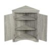 Triangle Bathroom Storage Cabinet With Adjustable Shelves, Freestanding Floor Cabinet For Home Kitchen - Oak - Image 16