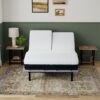 Copper Lux - 12" Split Top King Soft Memory Foam Mattress With Phase Change Cooling Fabric - White / Gray - Image 2