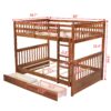 Full Over Full Bunk Bed With Ladders And 2 Storage Drawers - Walnut - Image 12
