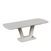 Modern Industrial Style Expandable Dining Table With U Shaped Legs - Antique Gray White - Image 12