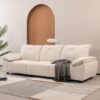 Modern Fabric Sofa With Removable Pillowcase And Backrest, Easy Care - Beige - Image 7