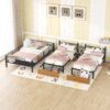 Full Over Twin-Twin Triple Bunk Bed With Drawers And Staircase - Black - Image 21