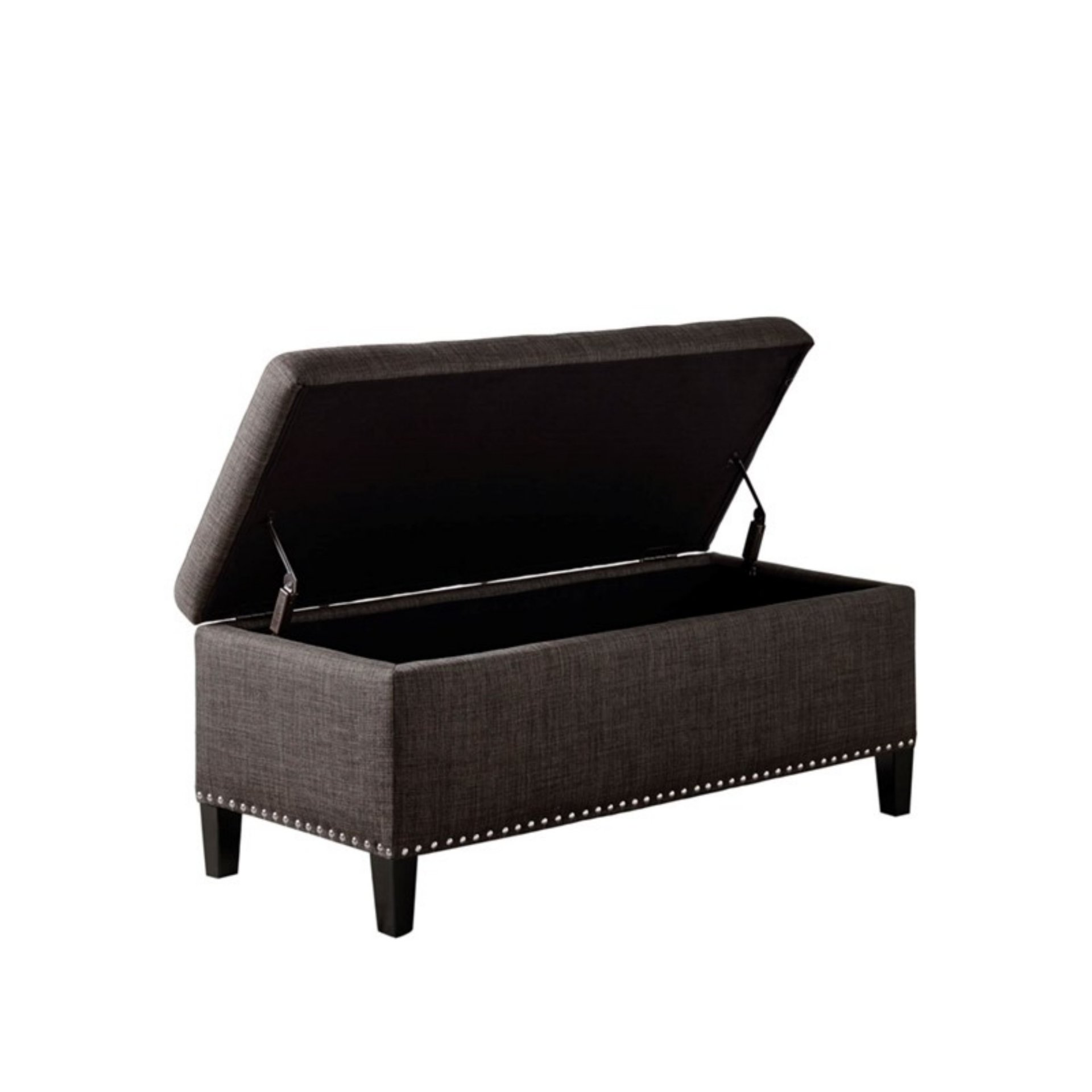 Tufted Top Soft Close Storage Bench - Charcoal - Image 6