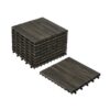 Interlocking Deck Tiles Striped Pattern - Dark Brown - Image 25