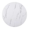 5 Piece Round Dining Table Set, Dining Table And 4 Upholstered Chairs For Dining Room, Kitchen Room, Living Room - White / Gray - Image 12