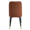 Modern Dining Chair (Set of 4) With Light Dual Tone Backrest And Metal Legs - Brown / Light Gray - Image 9