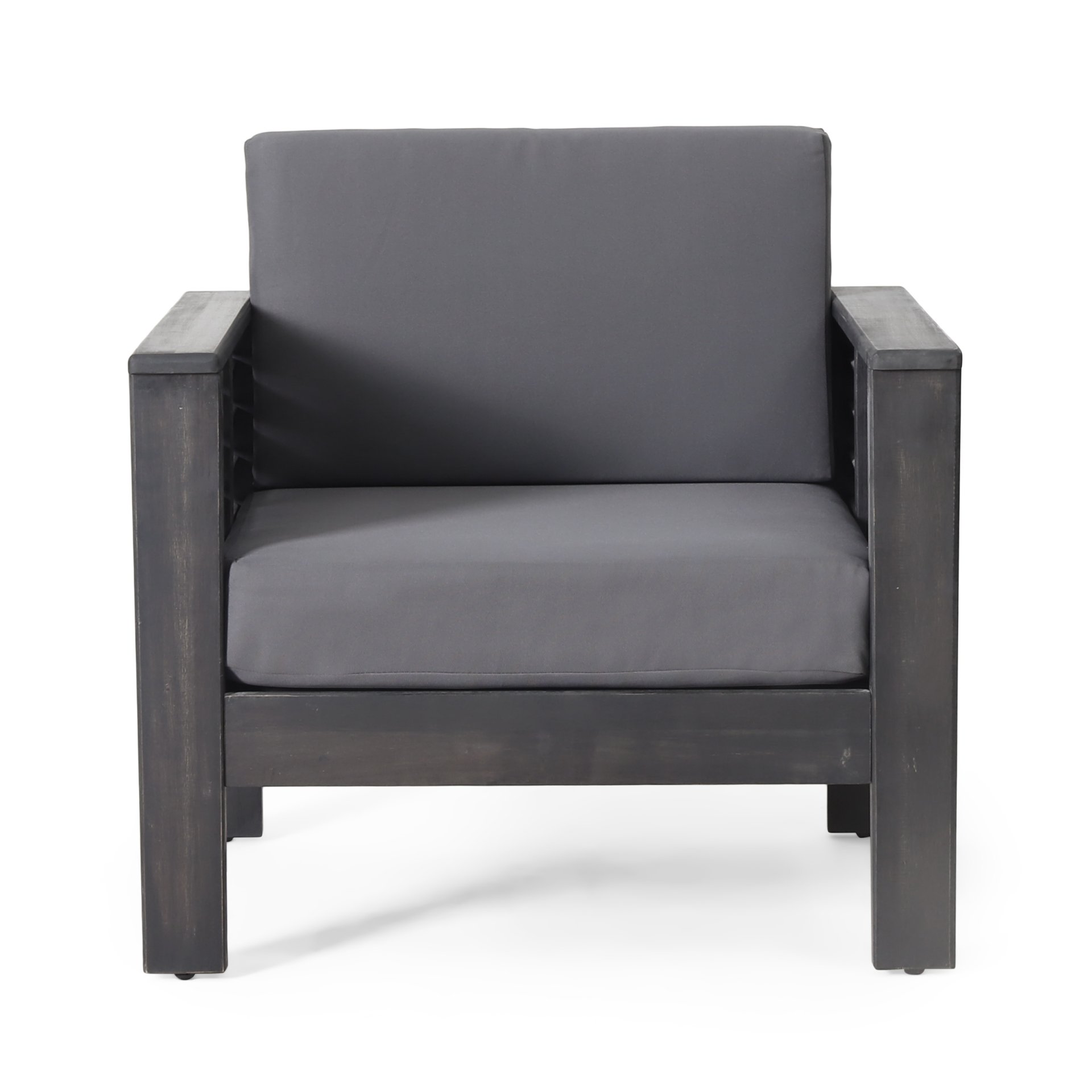 Flare - Outdoor Club Chair With Water Resistant Cushions - Dark Gray - Image 4
