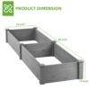 Over Ground Raised Garden Bed Large Long Planter Box - Gray - Image 3
