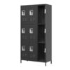 9 Door Lockers With Lock For Secure Storage And - Black - Image 11