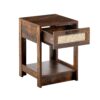 15.75" Rattan End Table With Drawer, Modern Nightstand, Side Table For Living Room, Bedroom - Rustic Brown - Image 13