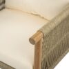 Modern Outdoor Woven Lounge Chair Set With Solid Wood Frame And Polyester Cushions - Teak - Image 10