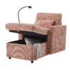 Multifunctional Lazy Person Sofa Recliner With Storage Backrest And Cell Phone Bracket For Living Room And Bedroom - Pink - Image 17