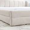 Modern Queen Size Upholstered Bed Frame With Thick And Headboard - Beige - Image 7